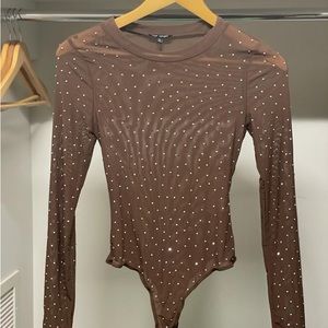 Sheer Rhinestone Bodysuit